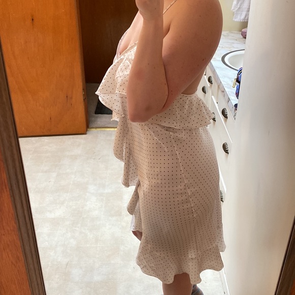 👽[ VS ] Low Back Ruffle Full Length Slip Dress - Picture 9 of 14